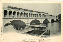 Paris * 16ème * Le Viaduc D'auteuil * Bateau Lavoir * Passage Du Train * Ligne Chemin De Fer - Arrondissement: 16