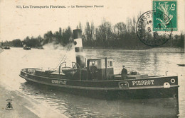 LES TRANSPORTS FLUVIAUX  Remorqueur PIERROT - Remorqueurs