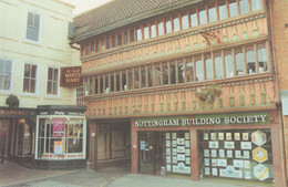 Nottingham Building Society Lunn Poly White Hart Pub 1980s Postcard - Nottingham
