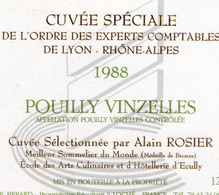 1988 Pouilly Vinzelles  Bérard à Loché Sélectionnée Par A Rosier - Alcoholes Y Licores