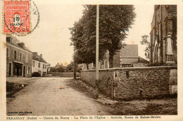 Pérassay * Rue Du Centre Du Bourg * La Place De L'église , Arrivée Route De Ste Sévère - Sonstige & Ohne Zuordnung