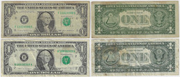 United States Of America USA 2 Banknote 1 Dollar Year 1985 Pick-474 And Year 1988A Pick-480b Both VF - Nationale Valuta