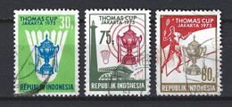 Indonesia Indonesie 734-736 Used ; Badminton 1973 NOW MANY STAMPS INDONESIA VERY CHEAP - Bádminton