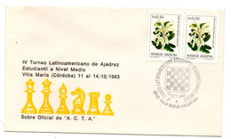 Carta Con Matasellos Commemorativo De Ajedrez.  Argentina - Cartas