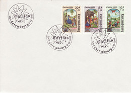 5020) Luxembourg  FDC 1986 Caritas Cover Lettre Breif - Briefe U. Dokumente