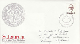 5115) History Postmark Cancel With Brochure St Laurent Politian Canada FDC Postmark Cancel - Covers & Documents