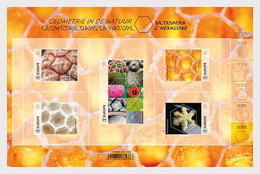 Belgium 2022 Geometry In Nature - The Hexagon Block Of 5 Stamps - Nuevos