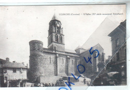 19 UZERCHES ( Corrèze ) L'Eglise ( XIe Siècle Monument Historique - Animé Messe Mariage ? - CPA Dos Vert - Uzerche