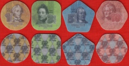 Transnistria Set Of 4 Composite Materials (plastic) Coins: 1-10 Roubles 2014 NEW - Moldova