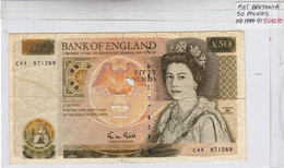 UK GREAT BRITAIN 50 POUNDS FORGERY NOTE ND 1988-1991 P-381b F "free Shipping Via Registered Air Mail" - 50 Pounds