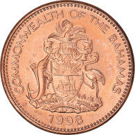 Monnaie, Bahamas, Elizabeth II, Cent, 1998, SPL, Copper Plated Zinc, KM:59a - Bahamas