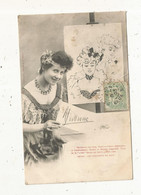 Cp , Illustrateur , Signée Guillaume , LES CABARETS DE NUIT , Dos Simple , Voyagée 1903, 2 Scans - Guillaume