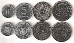 Burundi - Set 4 Coins 1 5 10 50 Francs 1980 - 2011 UNC Lemberg-Zp - Burundi