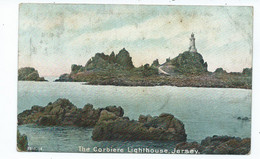 Postcard Jersey The Lighthouse The Corbiere Posted 1905 Hartmann - La Corbiere