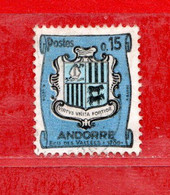 (Us3) )  ANDORRA FRANCESE °- 1961-1971 . STEMMA - UNIF. 156. - Oblitérés