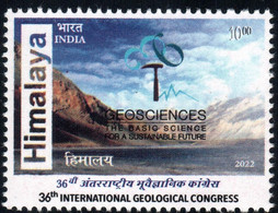 India 2022 New *** 36TH INTERNATIONAL GEOLOGICAL CONGRESS , Minerals HIMALAYA MOUNTAIN, MNH (**) Inde Indien - Nuevos