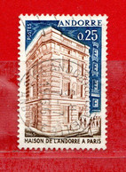 (Us3) )  ANDORRA FRANCESE °- 1965 . Casa Dell'ANDORRA A PARIGI - UNIF. 174. - Used Stamps