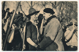 CPSM - SCOUTISME - Monsieur Lamirand Félicite Un Jeune Chef Scout De La Belle Tenue De Sa Troupe (1942) - Padvinderij