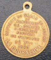 SOUVENIR DU GRAND CONCOURS DE MANOEUVRES DE POMPES A INCENDIE LA COURNEUVE 1880 FANFARES - Professionnels / De Société