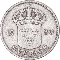 Monnaie, Suède, Gustaf V, 25 Öre, 1930, TTB, Argent, KM:785 - Sweden