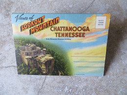 Chattanoga Tennessee Views Of Lookout Mountain  Train  Sur Rail - Carnet Enveloppe Contenant 10 Vues En Papier Souple - Chattanooga