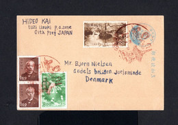 S2795-JAPAN-OLD POSTCARD OITA To DENMARK.1952.Tarjeta Postal.carte Postale.POSTKARTE - Cartas & Documentos
