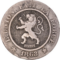 Monnaie, Belgique, Leopold I, 10 Centimes, 1863, B+, Cupro-nickel, KM:22 - 10 Cent