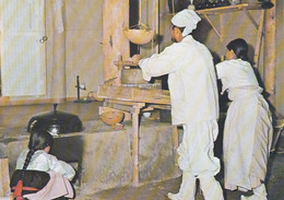 Korea, Processing Bean Curd, Traditional Craft, Korean Village C1970s/80s Vintage Postcard - Corée Du Sud
