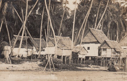 Malaysia, Malay Fishing Village, C1920s/30s Vintage Real Photo Postcard, Japanese Writing On Back - Malaysia