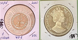 E5813 MONEDA ISLA DE MAN 1 CORONA 2000 EBC 47 - Other Coins