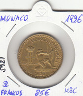 E5921 MONEDA MONACO 2 FRANCOS 1926 MBC 85 - Altri & Non Classificati