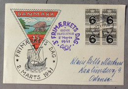 Denmark > 1913-47 (Christian X) > Used Stamps DANMARK  Frimaerkets 2.marts 1941.POSTCARD POSTKARTE - Gebraucht