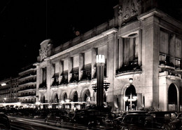 NICE La Nuit Palais De La Méditerranée Promenade Des Anglais ( Voitures)  ( 1955 ) (recto-verso) 06 Alpes Maritimes - Nice Bij Nacht