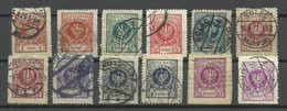 POLEN Poland Polska 1921 Tax Revenue Stamps Stempelmarken Steuermarken O - Fiscales