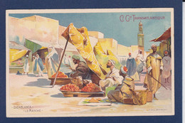 CPA Lessieux Louis Publicité Compagnie Générale Transatlantique Voir Dos Maroc Casablanca - Casablanca
