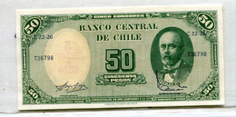 CHILE 50 PESOS 5 CENTESIMOS DE ESCUDO UNC - Chile