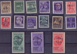 ITALIA - CROATIA - LITORALE - ISTRIA - POLA  PULA - COMPLET SET - *MLH - 1945 - AT - Joegoslavische Bez.: Istrië