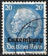 Luxembourg 1940 - Mi 9 - YT OA9 ( Overprint LUXEMBURG Over Hindenburg ) - 1940-1944 German Occupation