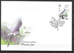 Belarus 2008 MiNr. 703 Weißrußland  Bird Of The Year BIRDS Great Egret 1v FDC 1,80 € - Belarus