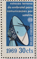 C 627 Brazil Stamp Embratel Earthly Communication Satellite Station 1969 - Andere & Zonder Classificatie