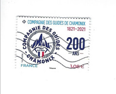 Bicentenaire De La Compagnie Des Guides De Chamonix N° 5490 Oblitéré 2021 - Oblitérés