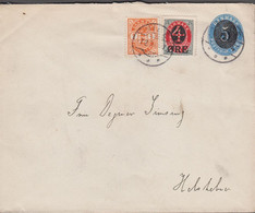 1905. DANMARK.  5 On 4 ØRE Envelope With 4 ØRE On 8 ØRE + 1 ØRE Coat Of Arms To Holstebro F... (Michel 37+40) - JF523852 - Storia Postale