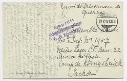 SUISSE HELVETIA CARTE  BEX + AMBULANT 29.V.1916 + GEPRUFT POUR CAMP SACHSEN - Annullamenti
