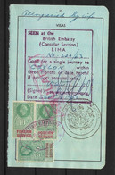 Consular Document With British Embassy Lima Revenues And Seal - Fiscale Zegels