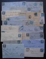 Lot De 21 Lettres Classiques,  Différents Timbres Napoléon Différentes Provenances Voir Photos De Détail - 1849-1876: Klassieke Periode