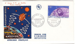 Espace - Satellites - Andorre Français - Lettre FDC De 1962 - Oblit Andorre La Vieille - - Cartas