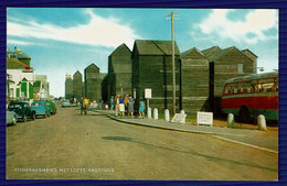 Ref 1561 - J. Salmon Postcard - Fishermen's Net Lofts - Hastings Sussex - Hastings
