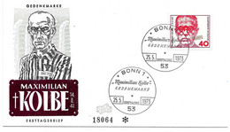 2170o: FDC Aus 1973 Pater Maximilian Kolbe, NS- Widerstand + 1941 - Teologi