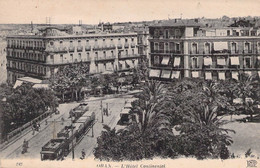 CPA - ALGERIE - ORAN - L'Hotel Continental - Animée - Tramway - Edt CRETE, Succ, Corbeil Paris - Oran