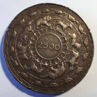 SRI LANKA - CEYLON 1957: 2500 Years Buddha, 5 Rp, Silver 0.925, KM 126 - Sri Lanka